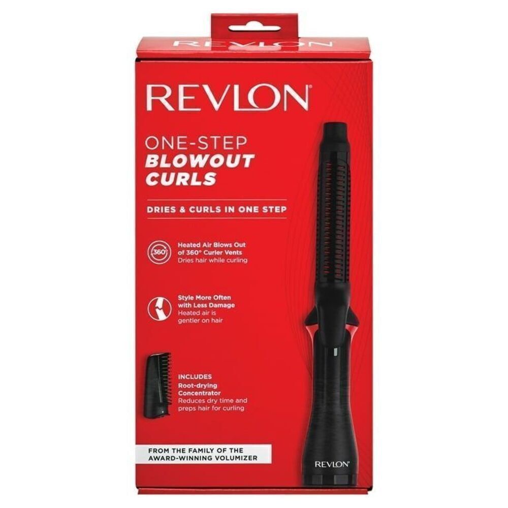Revlon One Step Blowout Curls Hair Tool Dries & Curls Easy Styling Travel New